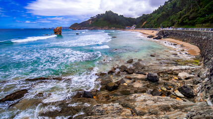 Beach of Aguilar, Cantabrian Sea, Muros de Nalón, Principado de Asturias, Spain, Europe © Al Carrera