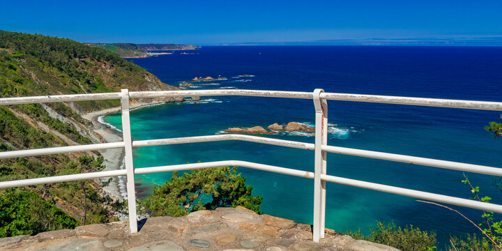 Seascape from La Atalaya Viewpoint, Cantabrian Sea, Miradores Coastal Path, Natura 2000 Network, Preservation Area, Muros de Nal&oacute;n, Principado de Asturias, Spain, Europe