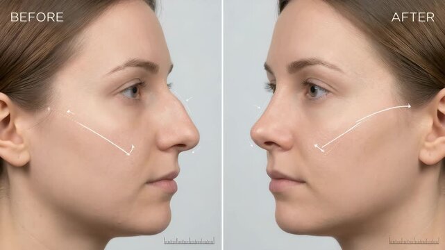 Experience a stunning transformation as facial contouring enhances beauty in a serene space