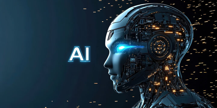 Artificial Intelligence Robots AI Theme Technology Background