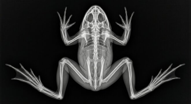 Xray Frog Skeleton Top View Anatomy