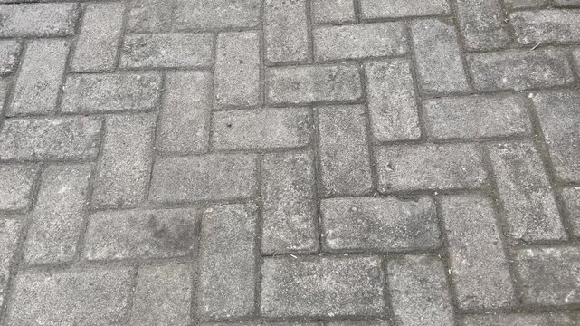 Herringbone Pattern Paving Block Texture Background