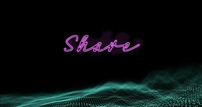 Animation of learn more text over fireworks on blue background