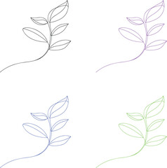Fototapeta premium Simple Leaf Design Elements