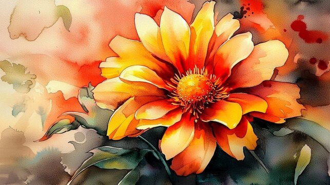 A stunning display of watercolor flowers in a vivid palette.