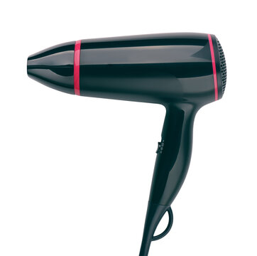 Side view of compact electric hair dryer