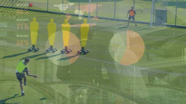 Animation of with basketball players with lights and players