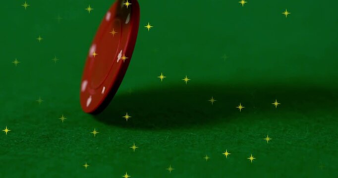 Animation of stars falling over chips