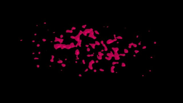 Abstract Pink Liquid Splash Animation