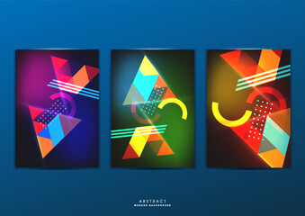 Flat vector. Minimal geometric background. Dynamic shapes composition. Eps10 vector. © mix3r