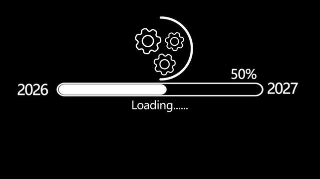 loading bar animation with optional luma matte. Alpha Luma Matte included. 4k video black background 