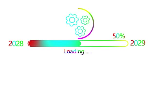 loading bar animation with optional luma matte. Alpha Luma Matte included. 4k video white background 