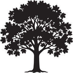 Obraz premium Tree Silhouette Collection, Nature Vector Art, Forest Black Graphics, Landscape and Logo Design Elements