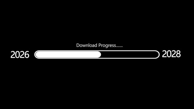 Motion graphic shape vector animation. Computer downloading scale movement.black background 