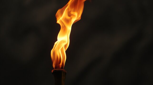 fiercely. A solitary flame burning brightly against a dark, undefined background. wellbeing guides, coaching materials, designed for coaching and self-improvement content, clarifies learning.