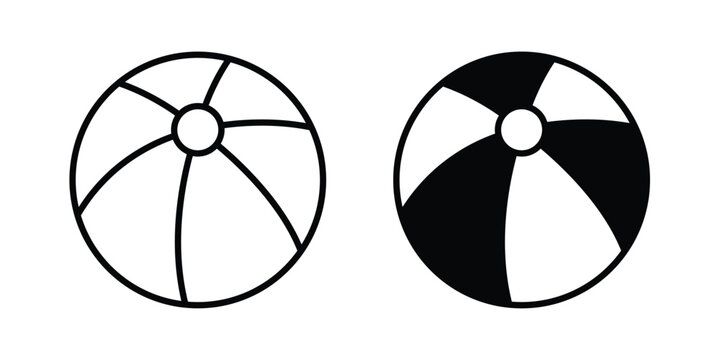Beach ball icon. glyph solid icons collection. Line icons