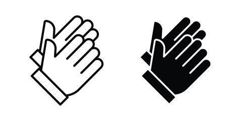 Obraz premium Clap icon. glyph solid icons collection. Line icons