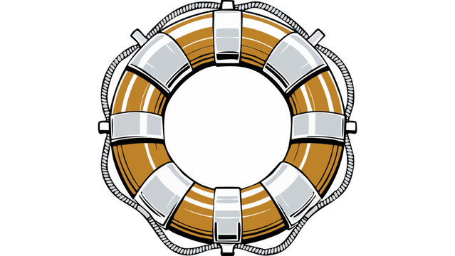 Circular segmented ring design icon resembling technical interface or loading progress indicator with modern style vector