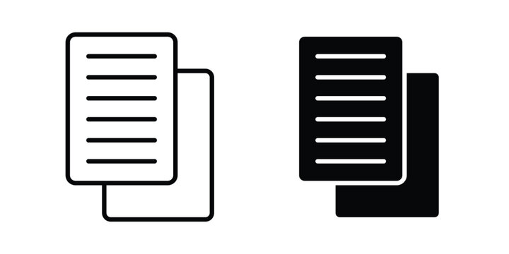 Copy icon. glyph solid icons collection. Line icons