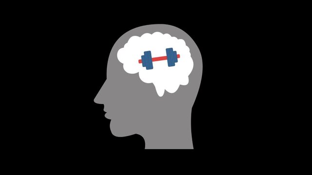 An animation video of the concept of mental health with an alpha channel 