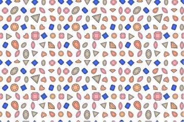 Obraz premium vibrant seamless pattern of colorful abstract shapes