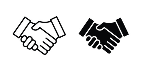 Obraz premium Handshake icon. glyph solid icons collection. Line icons