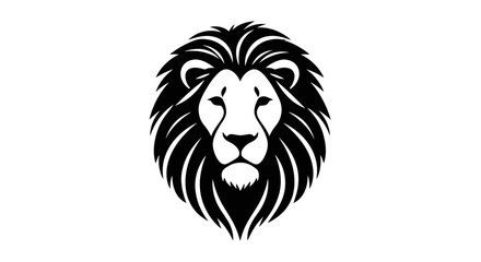 Fototapeta premium Majestic lion head symbol with powerful mane.