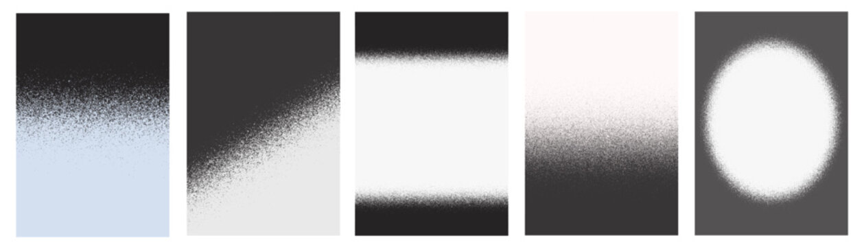 Noise grain background with pointillism dots gradient, dotwork pattern, black vector stipple effect. Grainy halftone texture with scattered dotwork noise for abstract design backgrounds and overlays.
