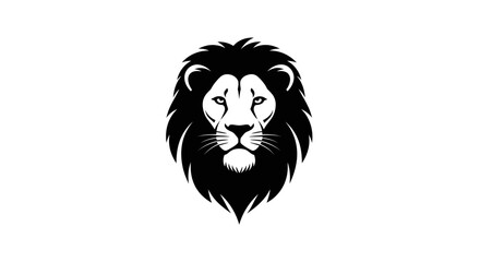 Obraz premium Majestic Lion Head Vector Illustration on White Background.