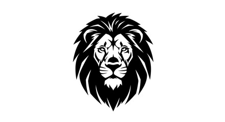 Obraz premium Majestic Lion Head Vector Illustration on White Background.