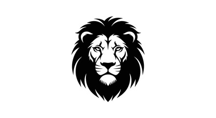 Fototapeta premium Majestic Lion Head Vector Illustration on White Background.