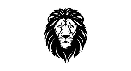 Fototapeta premium Majestic Lion Head Vector Illustration on White Background.