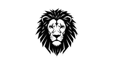 Obraz premium Majestic Lion Head Vector Illustration on White Background.