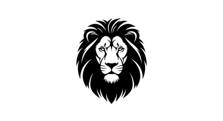 Fototapeta premium Majestic Lion Head Logo Design with Detailed Mane.
