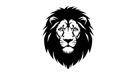 Obraz premium Majestic Lion Head Vector Illustration Roaring Power.