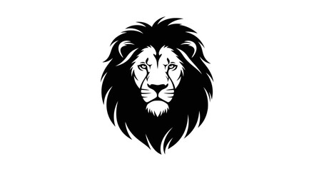 Obraz premium Majestic Lion Head Vector Illustration with Detailed Mane.