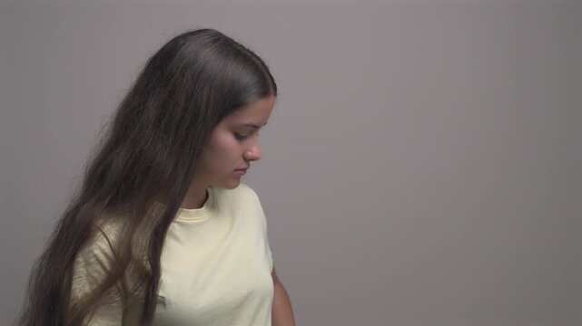 Woman on phone with emotional expressions