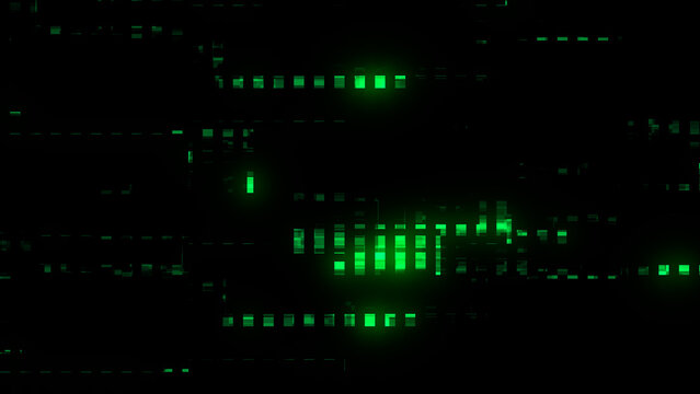 Distortion screen with glitch effect. Abstract digital background with noise waves. Hacked computer and technical problem. 3D rendering.