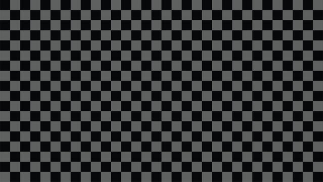 Abstract seamless black and gray grid pattern with black rectangles on transparent background