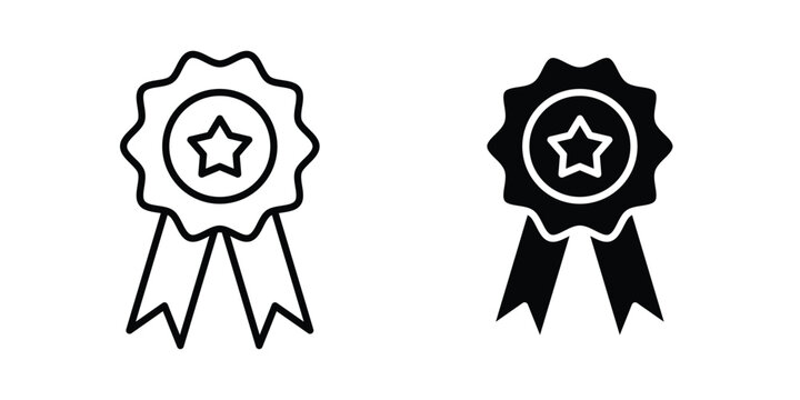 Medal icon. glyph solid icons collection. Line icons