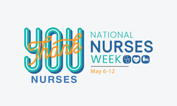 National Nurses week is observed every year from May 6 to 12, to mark the contributions that nurses make to society. Vector illustration.