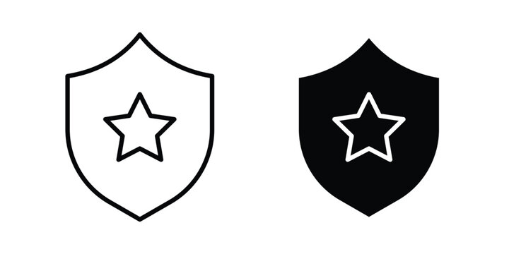 Police icon. glyph solid icons collection. Line icons