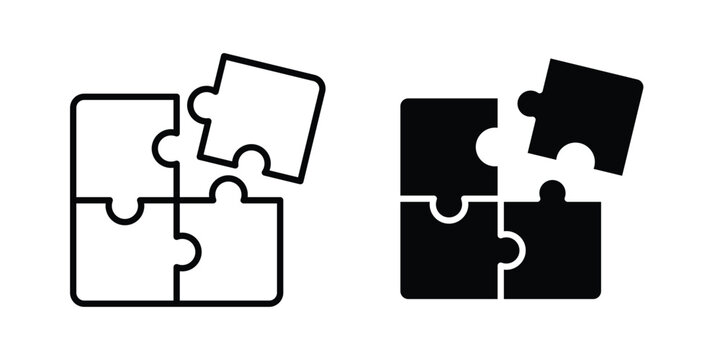 Puzzle piece icon. glyph solid icons collection. Line icons