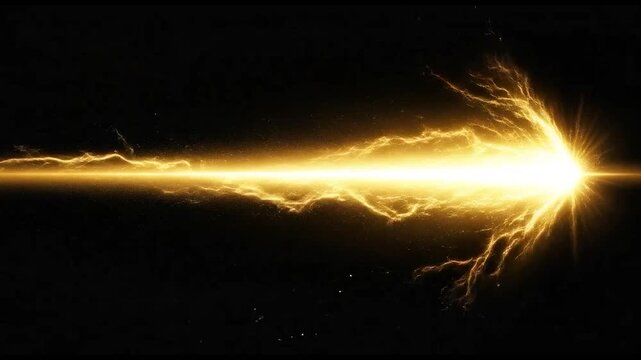 Electricity Energy Light Beam Strikes.
