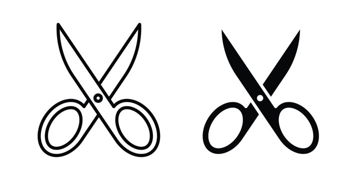 Scissor icon. glyph solid icons collection. Line icons
