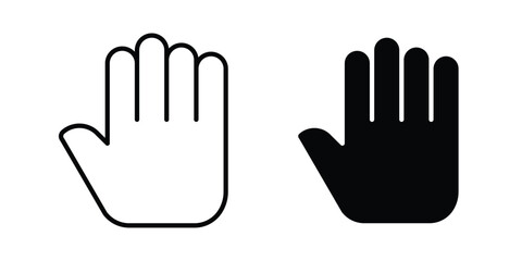 Fototapeta premium Stop icon. glyph solid icons collection. Line icons