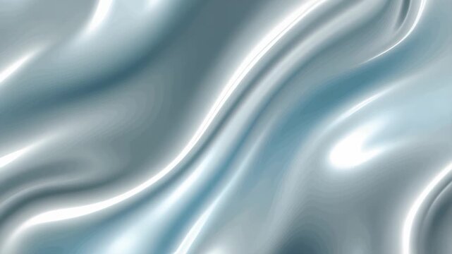 Blue abstract background with soft liquid wavy folds in a modern smooth elegant silk fabric vector illustration