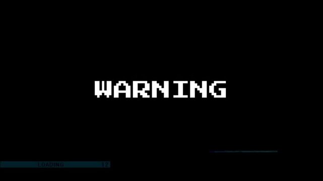 Digital warning message with a retro pixelated aesthetic, signifying a critical system error or a vintage technology alert. This graphic conveys an important concept