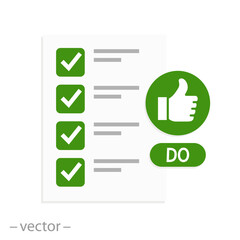 list of what can be done, do icon, checklist with checkmarcks, flat icon on white background, editable vector illustration eps10 © Yurii