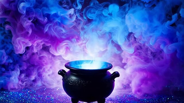 Premium Magic cauldron with colorful smoke for Contemporary Lifestyle and Visual Storytelling